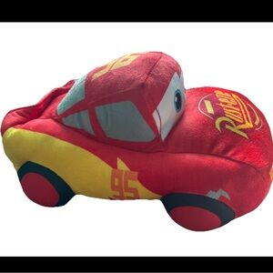 Disney Pixar Cars Lightening McQueen Plush Excellent Condition Racing Pillow